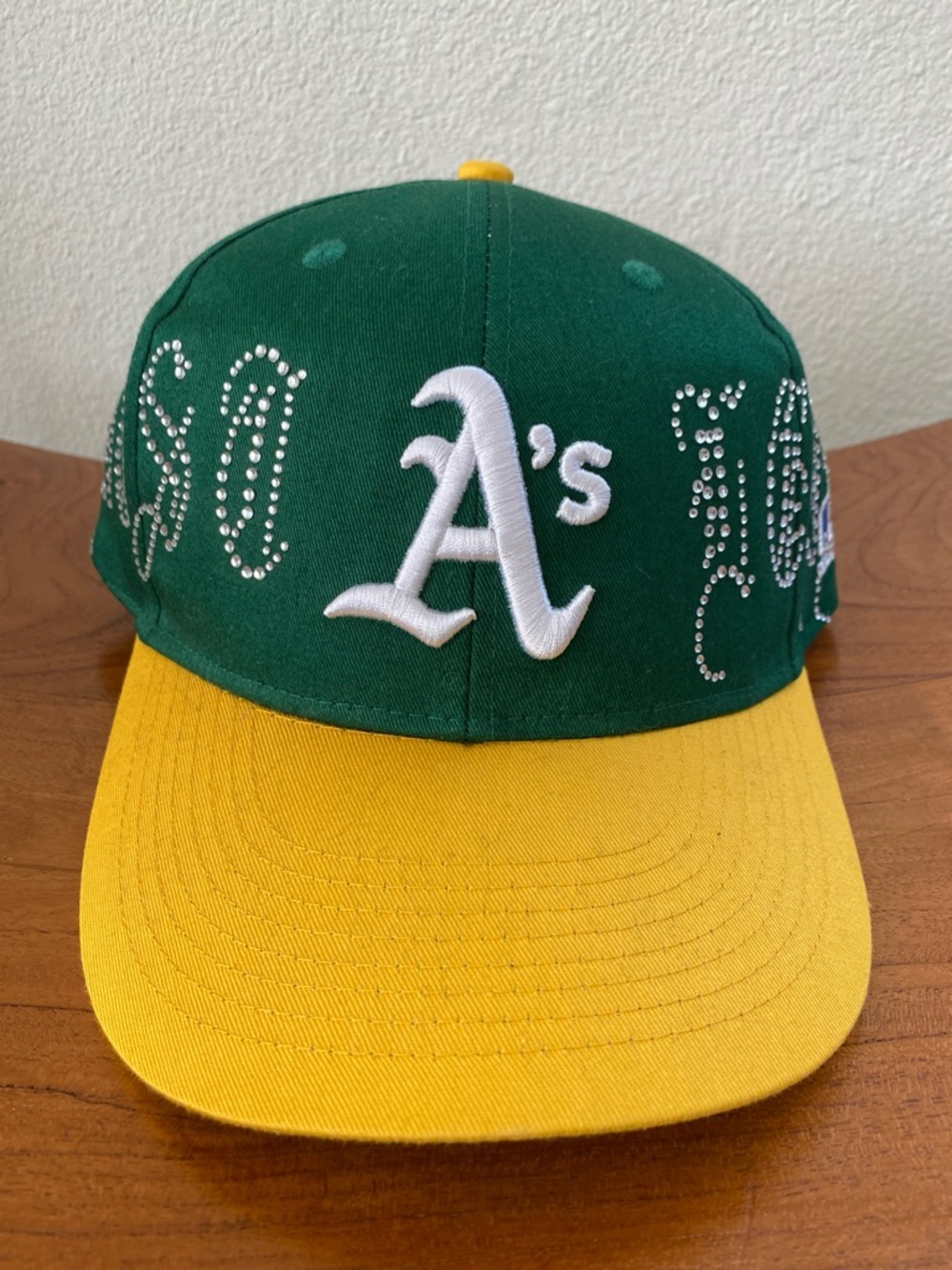 Nostalgia Oakland A’s Rhinestone Baseball Strap Back Cap